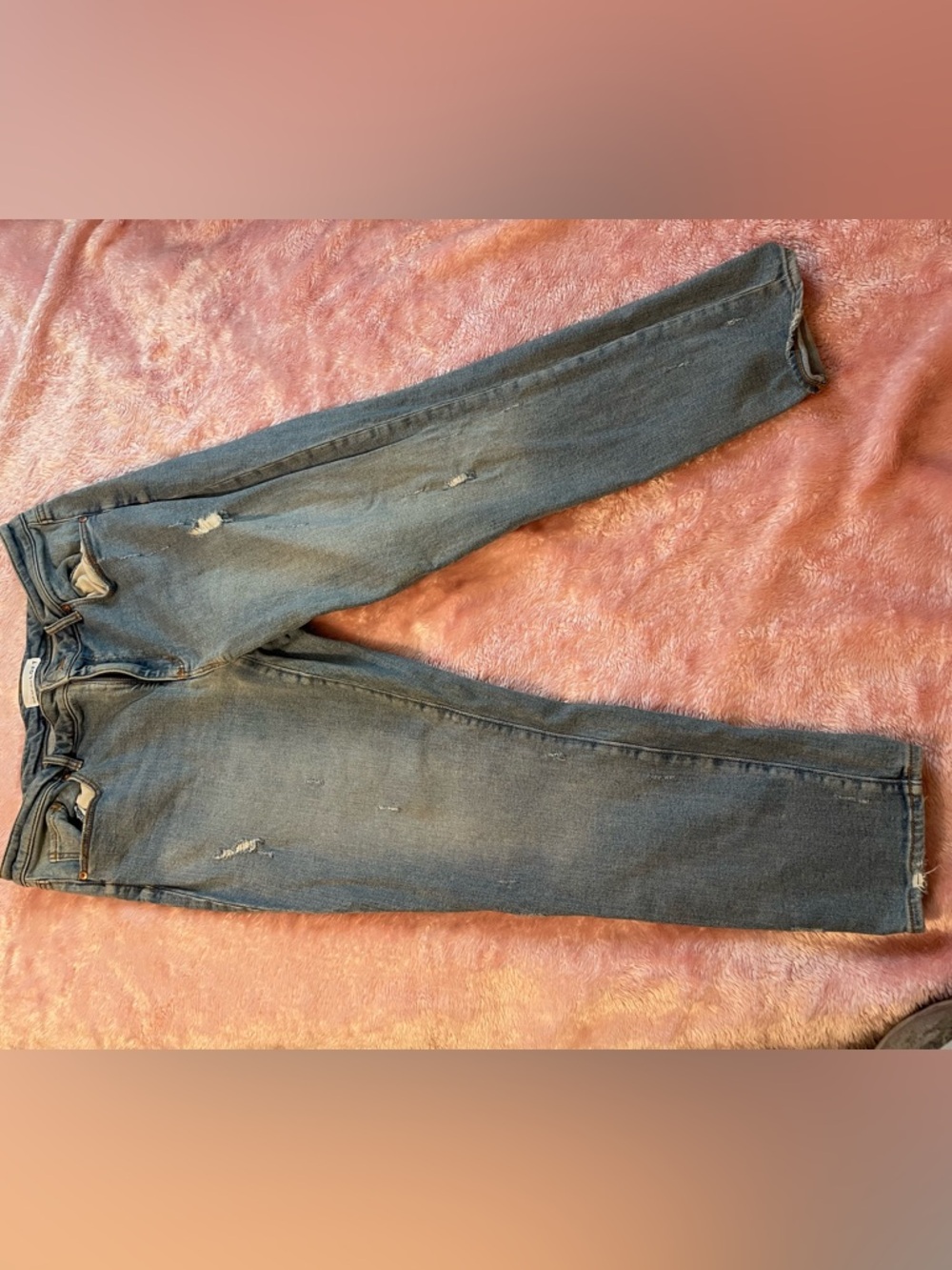 LOFT Light Blue Denim Jeans with Contrast Stitching